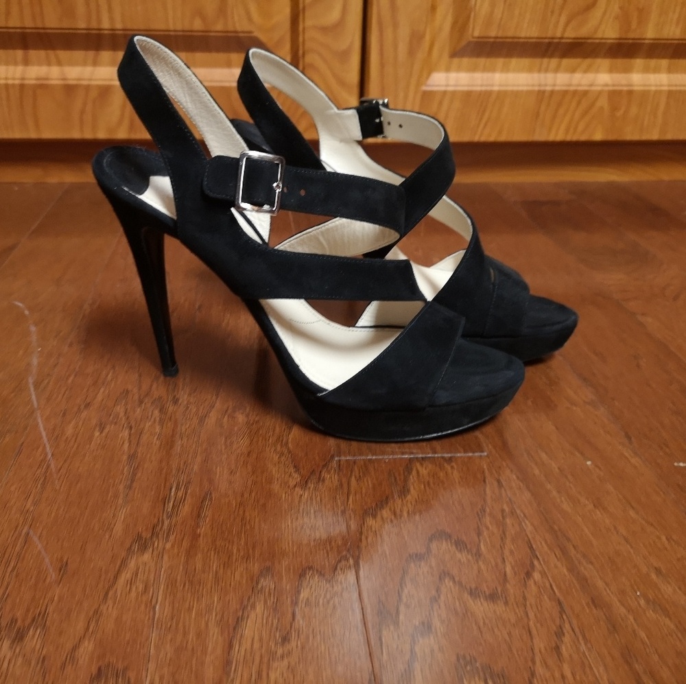 Prada strappy suede heels - 39